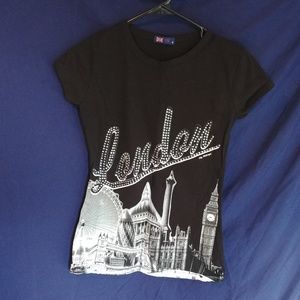 Black London graphic t-shirt